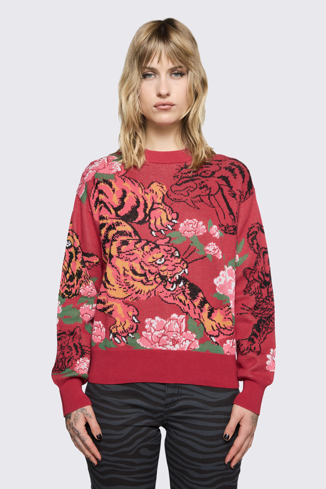 Dangerfield NZ - Big Cat Knit - red