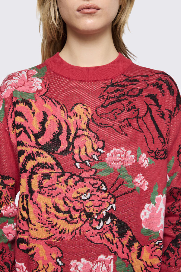 Dangerfield NZ - Big Cat Knit - red