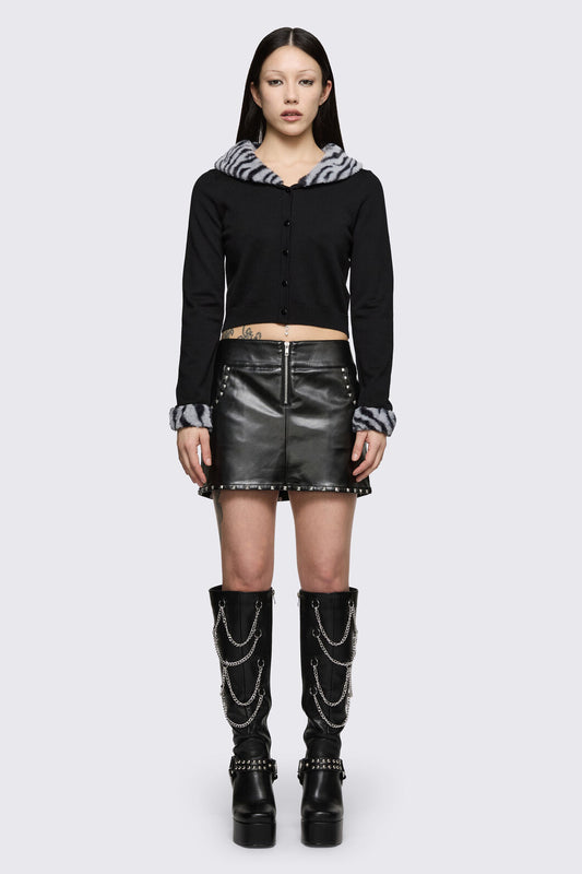 Dangerfield NZ - Untamed Stripe Cardigan - black