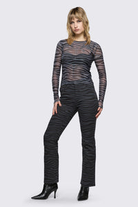 Dangerfield NZ - Untamed Stripe Flare Jean - grey