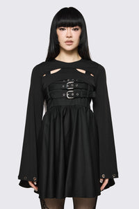 Dangerfield NZ - Cindy Cut Out Sleeves - black