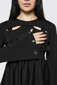 Dangerfield NZ - Cindy Cut Out Sleeves - black