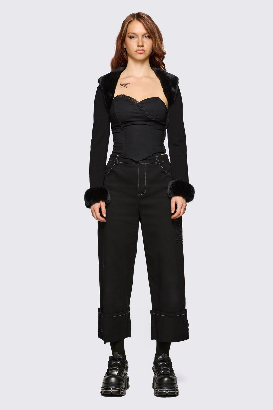 Dangerfield NZ - Cindy Trim Sleeves - black