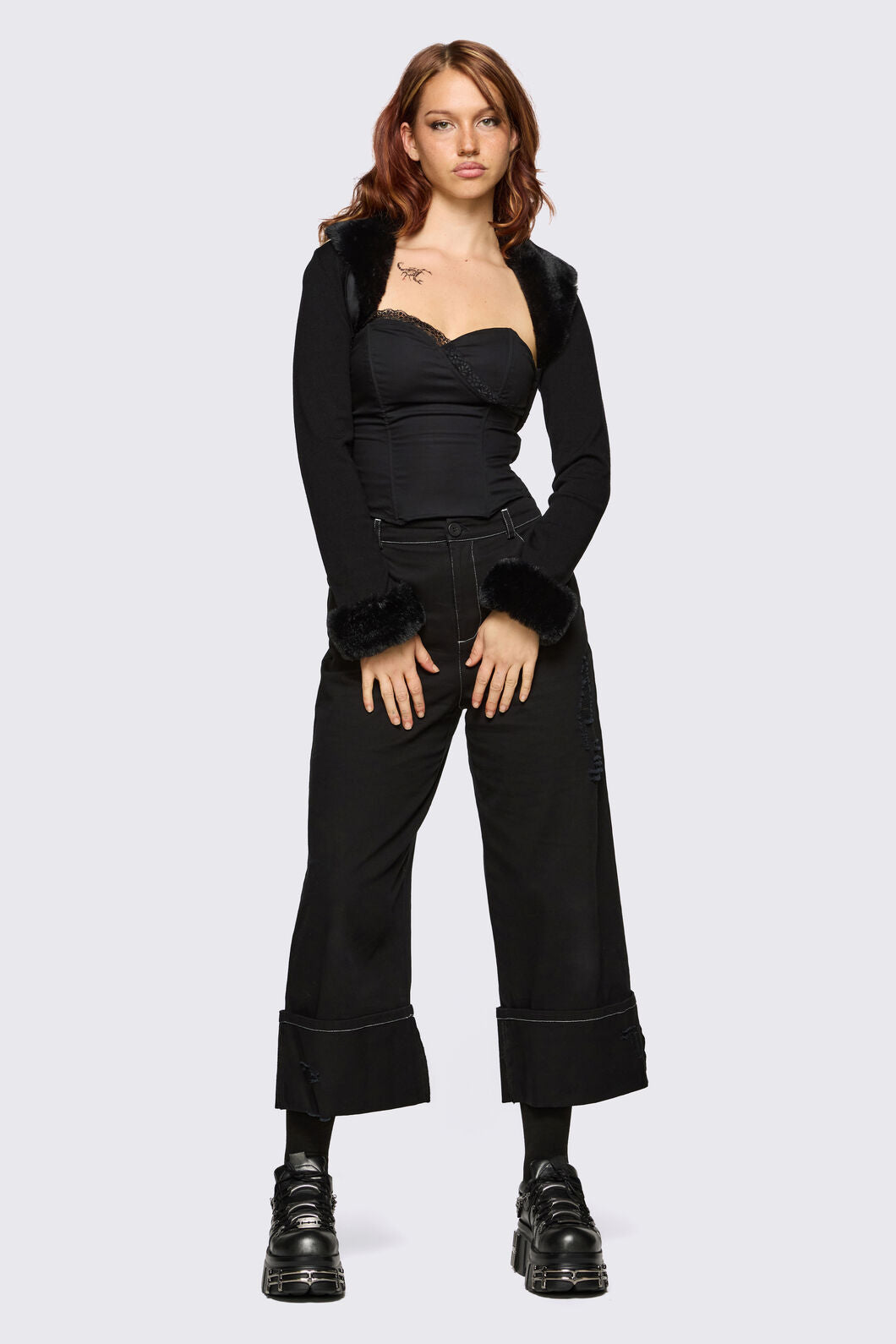 Dangerfield NZ - Cindy Trim Sleeves - black