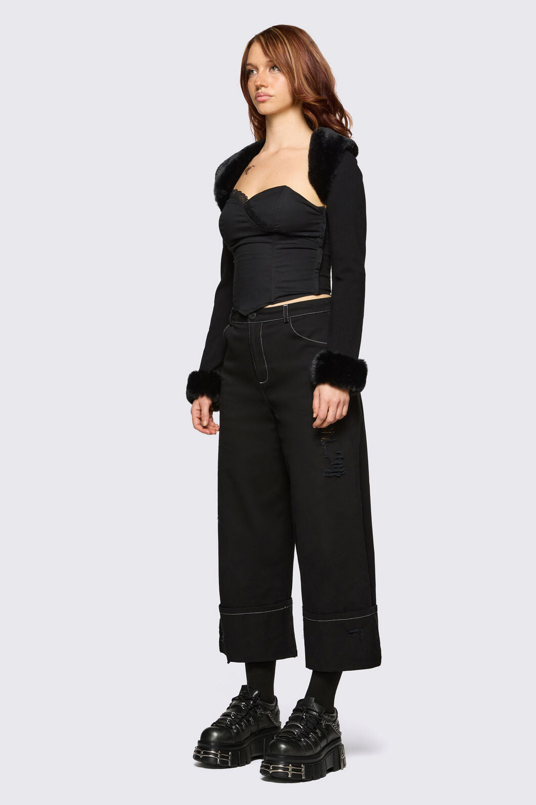 Dangerfield NZ - Cindy Trim Sleeves - black