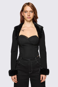 Dangerfield NZ - Cindy Trim Sleeves - black