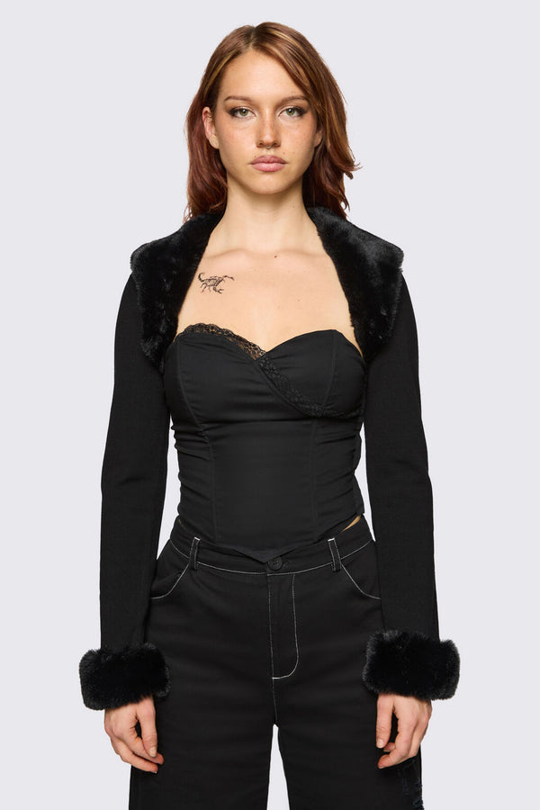 Dangerfield NZ - Cindy Trim Sleeves - black