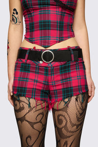 Dangerfield NZ - Dizzy Tartan Micro Short - red