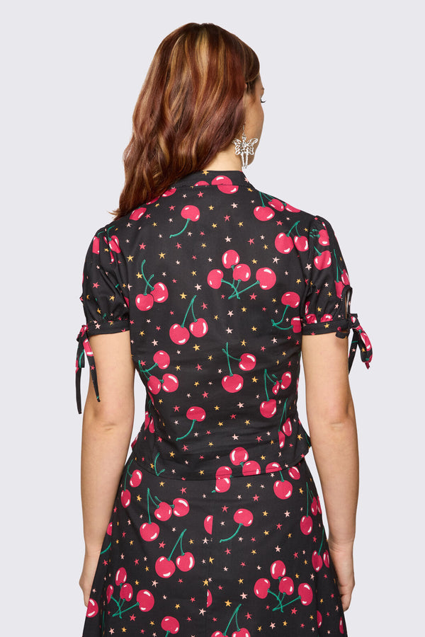 Dangerfield NZ - Delulu Print Blouse - black