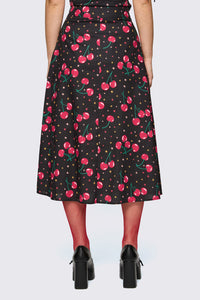 Dangerfield NZ - Delulu Print Midi Skirt - black
