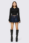 Dangerfield NZ - Delulu Hood Cardigan - black