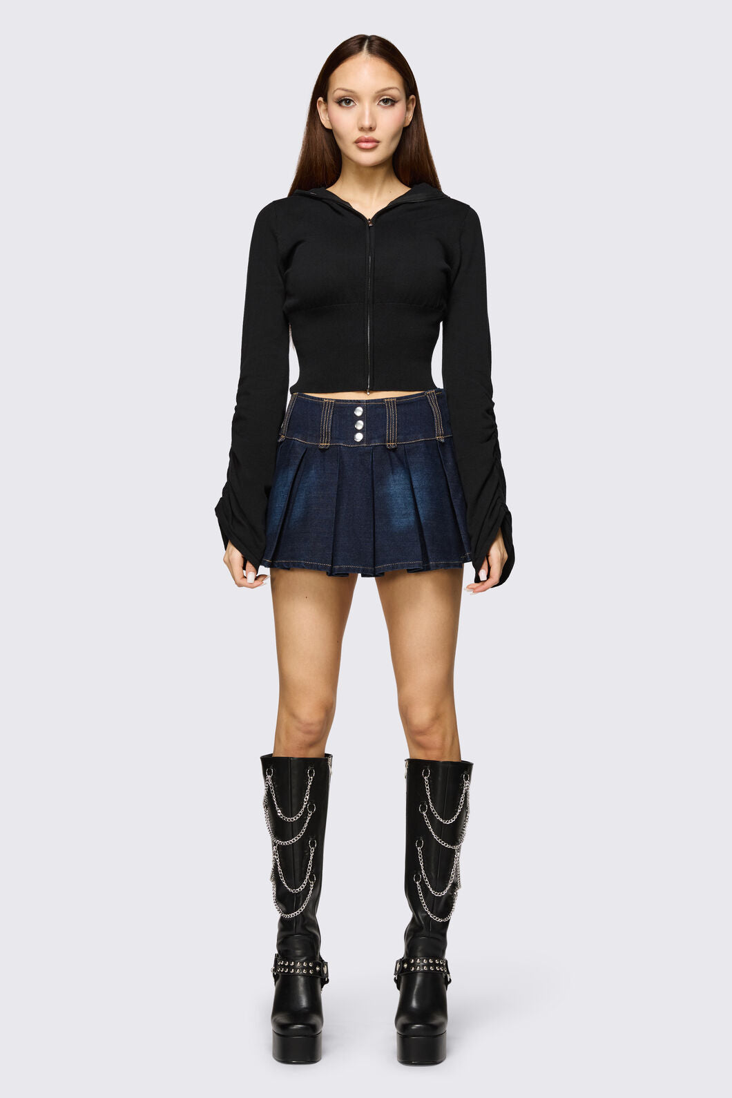 Dangerfield NZ - Delulu Hood Cardigan - black