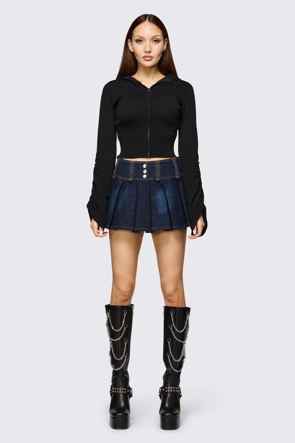 Dangerfield NZ - Delulu Hood Cardigan - black