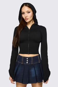 Dangerfield NZ - Delulu Hood Cardigan - black