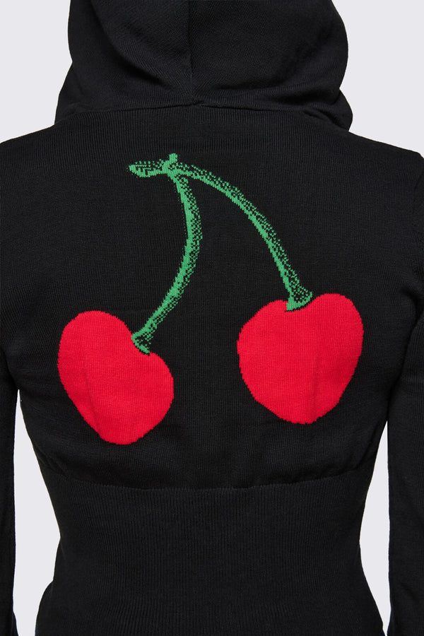 Dangerfield NZ - Delulu Hood Cardigan - black