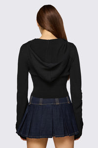 Dangerfield NZ - Delulu Hood Cardigan - black