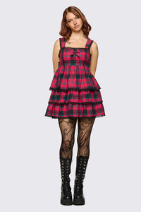 Dangerfield NZ - Dizzy Lacey Mini Dress - red