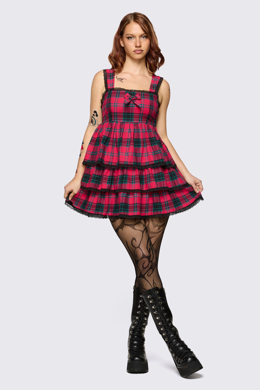 Dangerfield NZ - Dizzy Lacey Mini Dress - red