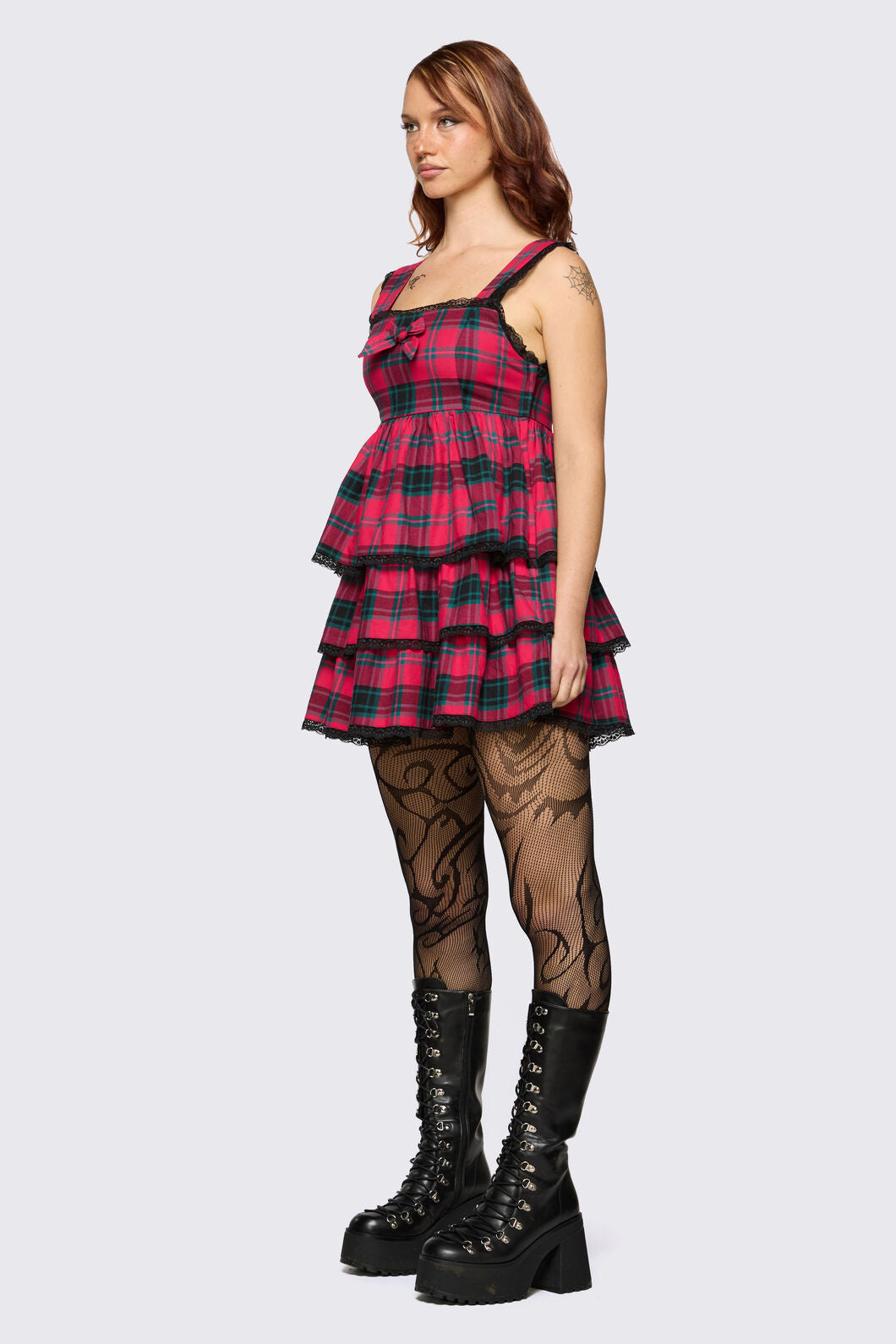 Dangerfield NZ - Dizzy Lacey Mini Dress - red