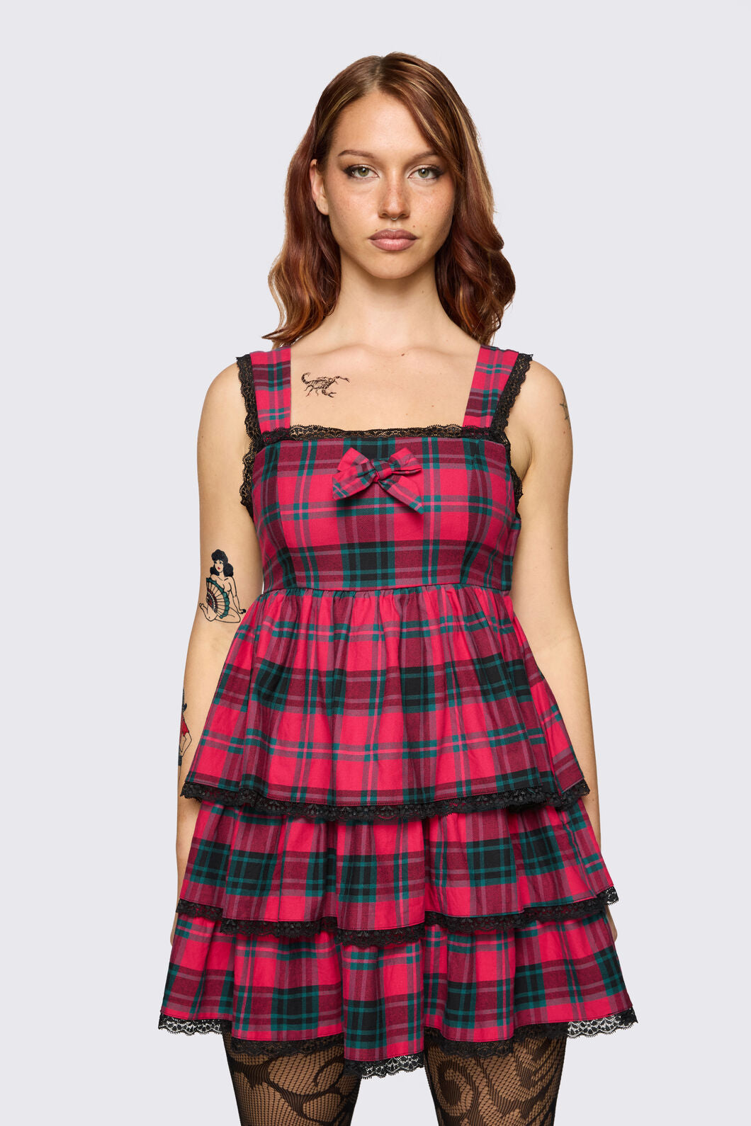 Dangerfield NZ - Dizzy Lacey Mini Dress - red