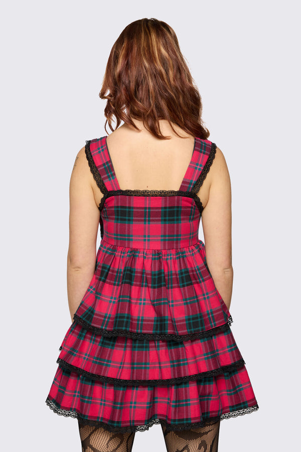 Dangerfield NZ - Dizzy Lacey Mini Dress - red