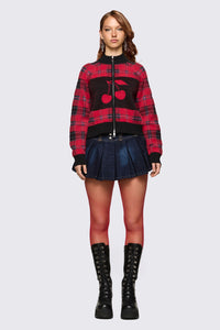 Dangerfield NZ - Delulu Zipper Knit - red-black
