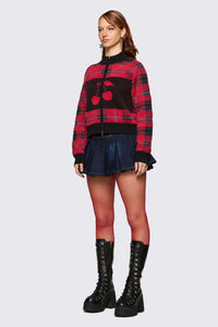 Dangerfield NZ - Delulu Zipper Knit - red-black