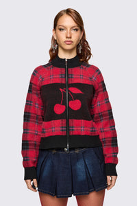Dangerfield NZ - Delulu Zipper Knit - red-black