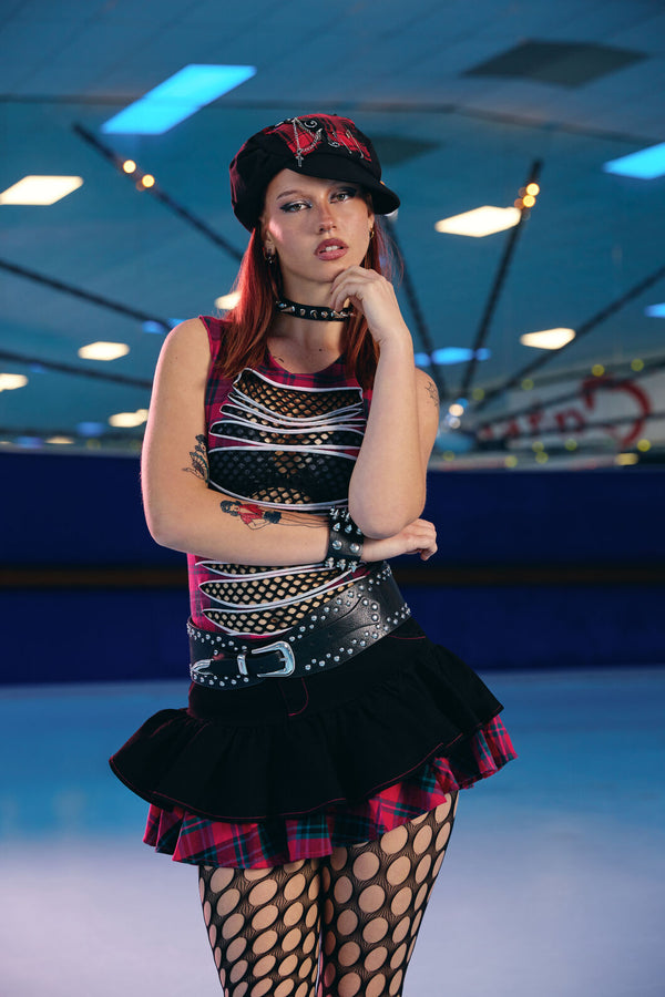 Dangerfield NZ - Dizzy Layered Skort - black-red