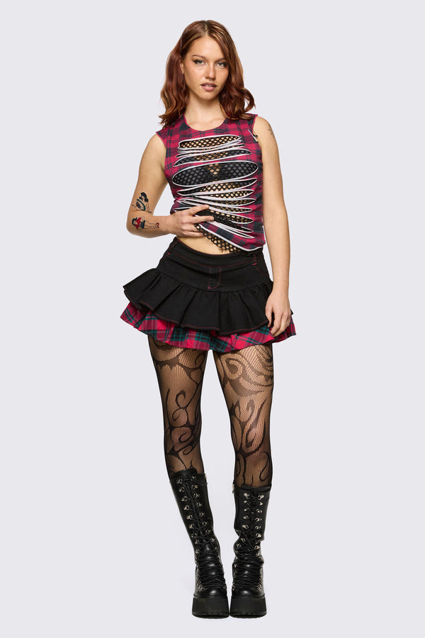 Dangerfield NZ - Dizzy Layered Skort - black-red