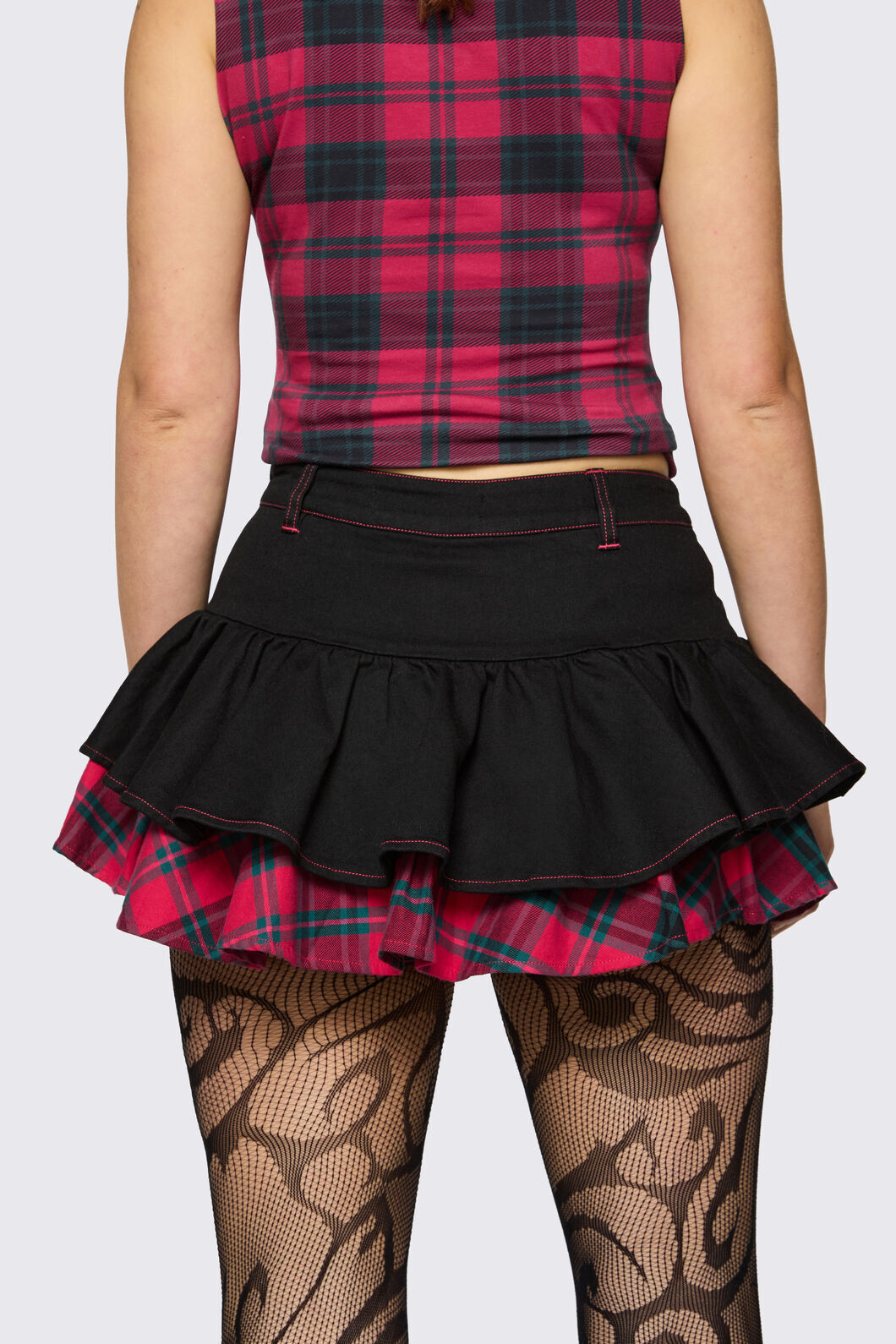 Dangerfield NZ - Dizzy Layered Skort - black-red