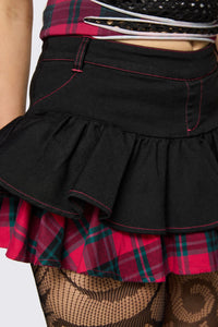 Dangerfield NZ - Dizzy Layered Skort - black-red