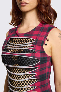 Dangerfield NZ - Dizzy Distressed Tank - red