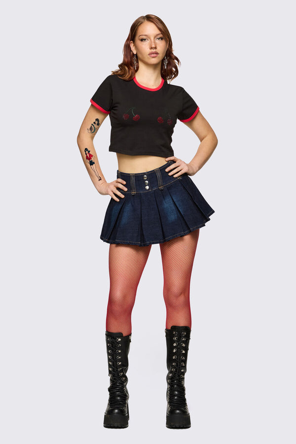 Dangerfield NZ - Dizzy Denim Skort - navy