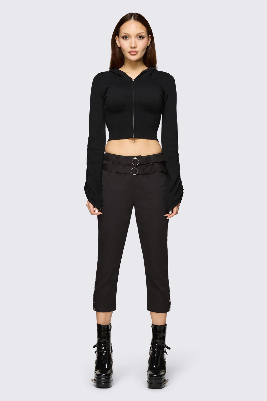 Dangerfield NZ - Underdog Punk Capri Pant - black