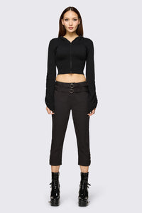 Dangerfield NZ - Underdog Punk Capri Pant - black