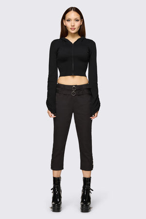 Dangerfield NZ - Underdog Punk Capri Pant - black