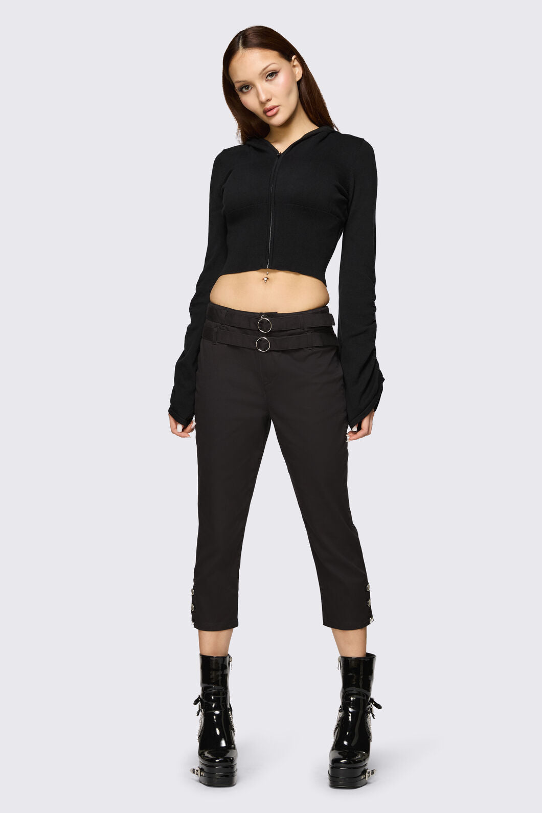 Dangerfield NZ - Underdog Punk Capri Pant - black
