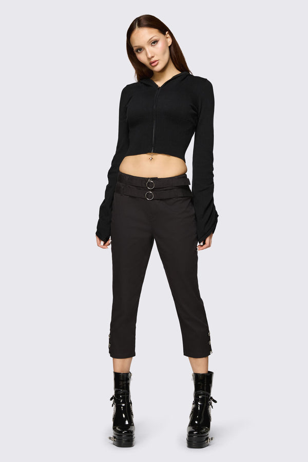 Dangerfield NZ - Underdog Punk Capri Pant - black