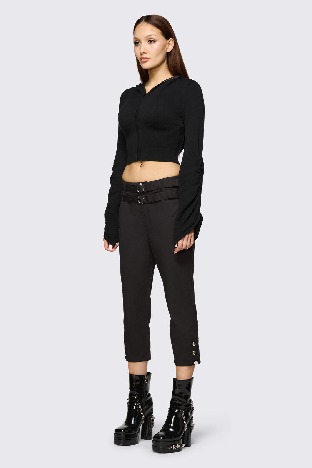 Dangerfield NZ - Underdog Punk Capri Pant - black