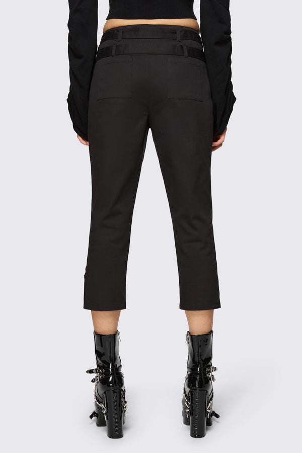 Dangerfield NZ - Underdog Punk Capri Pant - black