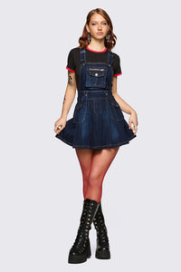 Dangerfield NZ - Dizzy Denim Pinafore - navy