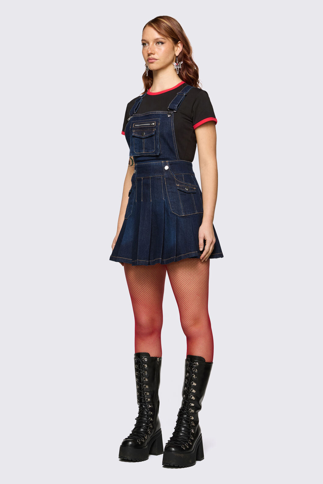Dangerfield NZ - Dizzy Denim Pinafore - navy