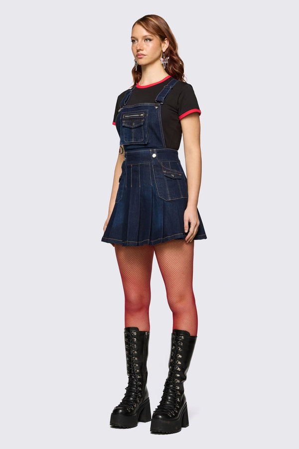 Dangerfield NZ - Dizzy Denim Pinafore - navy