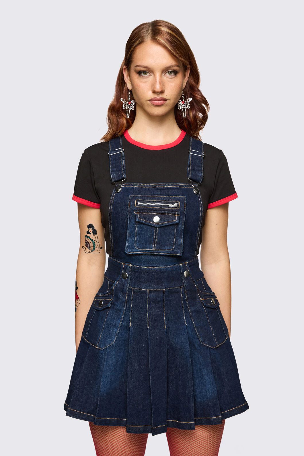 Dangerfield NZ - Dizzy Denim Pinafore - navy