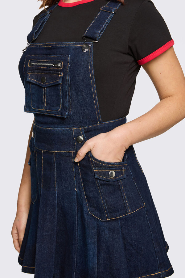 Dangerfield NZ - Dizzy Denim Pinafore - navy