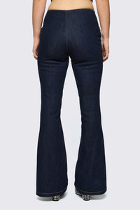 Dangerfield NZ - Dizzy Lace Up Flares - navy