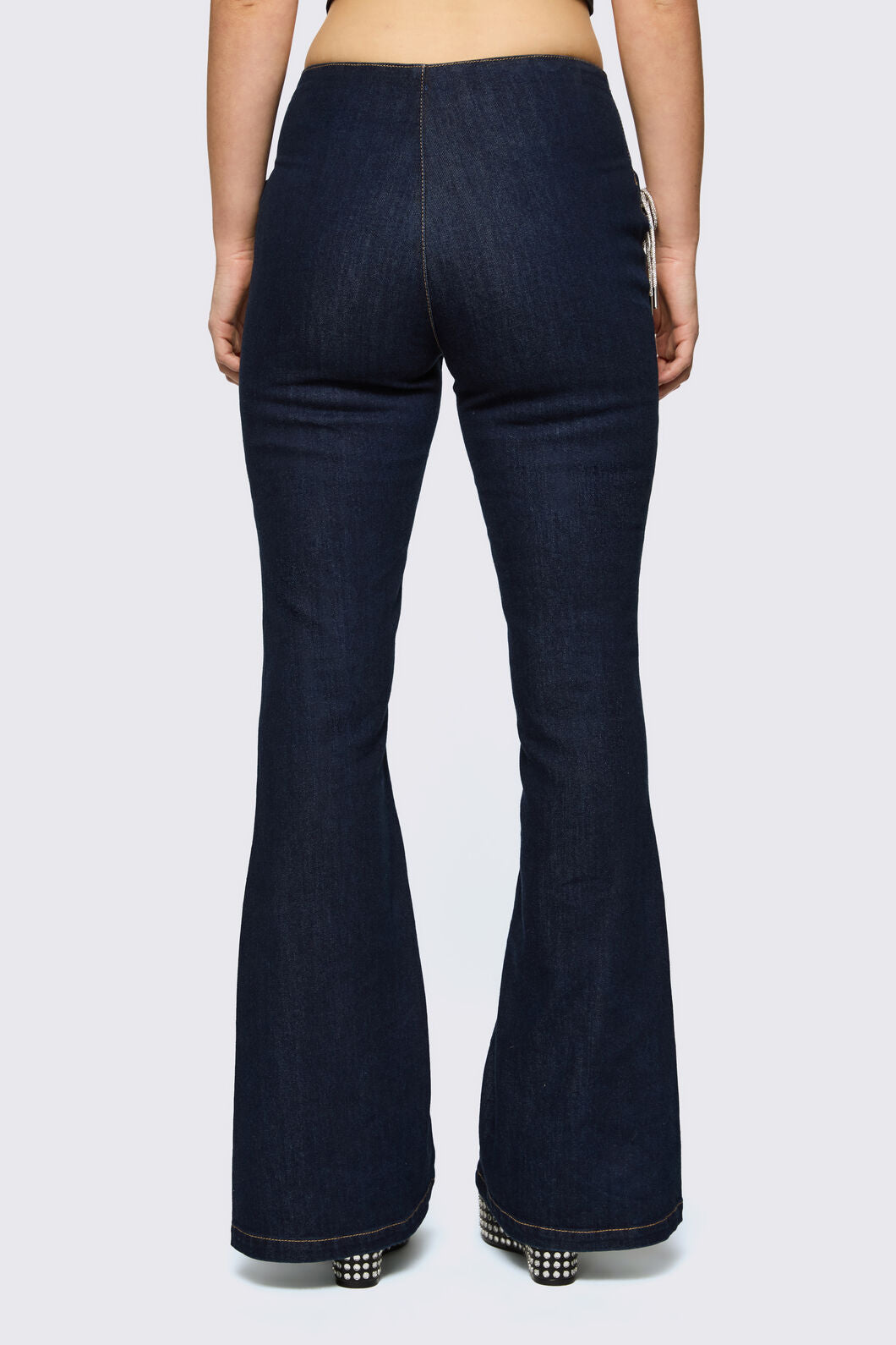 Dangerfield NZ - Dizzy Lace Up Flares - navy