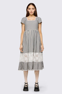 Dangerfield NZ - Darling Gingham Dress - black-white
