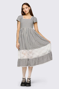 Dangerfield NZ - Darling Gingham Dress - black-white